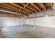 Unfinished basement showing exposed ceiling with beams at 407 North Ave, Atlanta, GA 30354