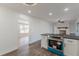 Kitchen with a view of the living room and fireplace at 407 North Ave, Atlanta, GA 30354
