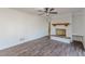 Bright living room features a brick fireplace with wooden mantel at 407 North Ave, Atlanta, GA 30354