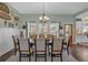Charming dining area with stylish chairs and a view to the kitchen for easy entertaining at 598 Barnwood Dr, Rockmart, GA 30153