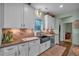 Beautiful kitchen featuring granite countertops, stainless steel appliances, and modern fixtures at 598 Barnwood Dr, Rockmart, GA 30153
