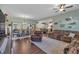 Open-concept living space flowing to the dining area and kitchen, perfect for modern living at 598 Barnwood Dr, Rockmart, GA 30153