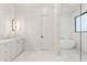 Modern bathroom with a soaking tub, marble countertop, and walk-in shower at 1171 Lupo Loop, Chattahoochee Hills, GA 30268