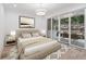 Bedroom with neutral color palette, patio access, and accent rug at 1171 Lupo Loop, Chattahoochee Hills, GA 30268