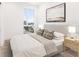 This bedroom features natural light from the large window and modern interior decor at 1171 Lupo Loop, Chattahoochee Hills, GA 30268