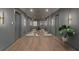 Dedicated home yoga studio with soft lighting and hardwood floors at 1171 Lupo Loop, Chattahoochee Hills, GA 30268