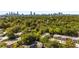 An aerial view of a quiet neighborhood outside of downtown Atlanta, surrounded by a lush green community at 195 14Th Ne St # 1404, Atlanta, GA 30309
