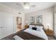 Bedroom featuring carpet, a ceiling fan, and a bathroom at 195 14Th Ne St # 1404, Atlanta, GA 30309