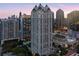 Beautiful view of a high-rise building and the city skyline during a gorgeous sunset at 195 14Th Ne St # 1404, Atlanta, GA 30309