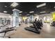 Spacious gym with treadmills, weights, and various exercise equipment at 195 14Th Ne St # 1404, Atlanta, GA 30309