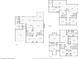 Combined floor plans for the first, second floors, and basement layout of the property at 3530 Horizon Ct, Cumming, GA 30041