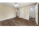 Bedroom with a ceiling fan and an ensuite bathroom at 7613 Suwannee Ct, Jonesboro, GA 30236