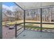 Relaxing covered back porch overlooking the landscaped backyard and wooded area at 358 Woodbrook Crst, Canton, GA 30114