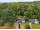 Aerial view of the property showcasing the home, surrounding trees, and a well-manicured lawn at 2653 Hatfield Se Cir, Atlanta, GA 30316