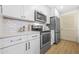 Well-equipped kitchen with stainless steel appliances, white cabinets, and a modern backsplash for a clean, contemporary look at 605 Mcgill Park Ne Ave, Atlanta, GA 30312