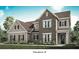 New construction home featuring stone and siding exterior with a well manicured lawn and a tasteful two-tone color palette at 128 Prescott Manor Dr, Canton, GA 30115