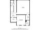 First floor plan displaying entry, garage, Gathering room, WIC, and bath with accurate dimensions for review at 2362 Saint Davids Nw Sq # 4, Kennesaw, GA 30152