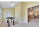 Bright bedroom showing views to other rooms of the house. Features neutral walls and carpeting at 315 Towergate Pl, Atlanta, GA 30350