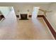 View of Living Room showing fireplace and neutral carpet. Also shows views into other rooms at 315 Towergate Pl, Atlanta, GA 30350