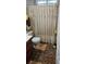View of a bathroom with decorative tiled floor, stall shower, and vanity at 3715 Millers Pond Way, Snellville, GA 30039