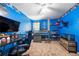 The bedroom boasts custom paint, carpet, and a ceiling fan at 515 Quinn Dr, Woodstock, GA 30188