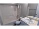 Bathroom featuring a tub/shower combo and vanity at 831 Stonebrook Dr, Lithonia, GA 30058