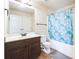 Standard bathroom with a shower-tub combo and a vanity with a sink at 156 Snow Bird Dr, Hampton, GA 30228