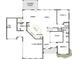 Layout of the first floor showing kitchen, living, dining and garage at 1975 Sage Lake Bend Sw, Marietta, GA 30064