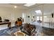 Spacious living room with unique stone flooring, skylights, and elegant decor at 285 Glen Lake Dr, Sandy Springs, GA 30327