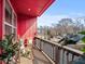 Cozy balcony with seating and views of the surrounding neighborhood at 166 Color Cir, Atlanta, GA 30317