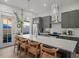 Modern kitchen featuring a large island, stainless steel appliances, and pendant lighting at 166 Color Cir, Atlanta, GA 30317