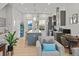 Open concept living space with modern kitchen, dining area, and comfortable seating at 166 Color Cir, Atlanta, GA 30317