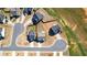 Aerial view of a modern home with a driveway at 117 Cottage Nw Walk, Cartersville, GA 30121