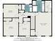 Second-floor layout with three bedrooms, two bathrooms, and primary bedroom with walk-in closet at 930 Camden Hill Ct, Lawrenceville, GA 30046