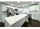 Kitchen featuring white cabinets, quartz countertops, stainless steel appliances, and a large island at 2403 Dawn Dr, Decatur, GA 30032