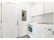 Laundry room features a new washer and dryer set and white cabinetry at 4541 Wieuca Ne Rd, Atlanta, GA 30342