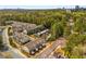 Panoramic aerial view of the neighborhood showcasing tree-lined streets and manicured lawns at 4336 Walsh Dr, Dunwoody, GA 30338