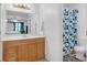 Bright bathroom with white cabinets and toilet at 4382 Conwhey Sw Ct, Smyrna, GA 30082