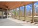 Enclosed back porch with nature views, ideal for relaxation and enjoyment at 2845 Echols Rd, Cumming, GA 30041