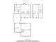 Floor plan featuring kitchen, bedrooms, living room, dining room, garage, foyer and basement with dimensions at 257 Lakestone Pkwy, Woodstock, GA 30188