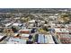 Expansive aerial shot captures town buildings and the surrounding local businesses at 15 Mary Jane Ln, Covington, GA 30016