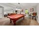 Game room with billiard table, overhead lighting, and comfortable seating at 370 Fairleaf Ct, Alpharetta, GA 30022