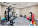 Home gym featuring exercise equipment and rubber flooring at 370 Fairleaf Ct, Alpharetta, GA 30022