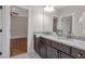 Bathroom featuring a double sink vanity with granite countertop at 3207 Kensington Rd, Avondale Estates, GA 30002