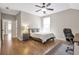 Bedroom with a ceiling fan and hardwood flooring at 3207 Kensington Rd, Avondale Estates, GA 30002