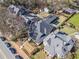 Aerial view of the property showcasing the pool, manicured lawn, and well-maintained neighborhood at 733 Cherokee Se Ave, Atlanta, GA 30315