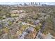 Aerial neighborhood view showcasing mature trees and a glimpse of the city skyline in the distance at 733 Cherokee Se Ave, Atlanta, GA 30315