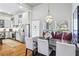 Breakfast nook with pendant lighting, banquette seating and stainless steel appliances at 733 Cherokee Se Ave, Atlanta, GA 30315