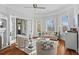 Inviting living room with hardwood floors, fireplace, and stylish decor, perfect for relaxing and entertaining at 733 Cherokee Se Ave, Atlanta, GA 30315