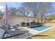 Backyard with a pool surrounded by lounge chairs, perfect for relaxation at 733 Cherokee Se Ave, Atlanta, GA 30315